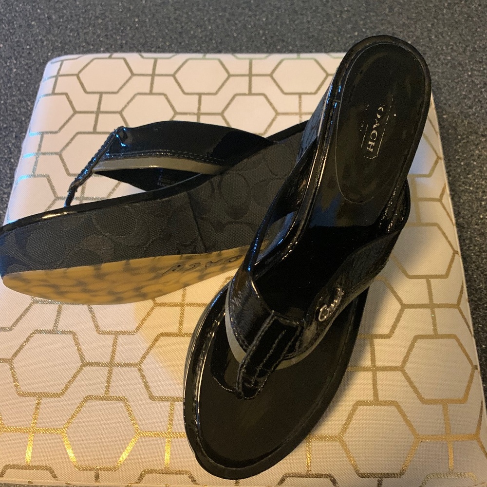 COPY - Coach thong wedge sandals